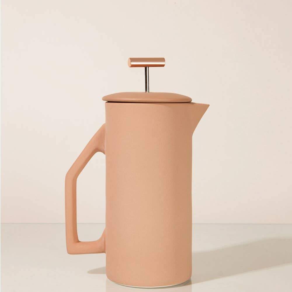 JBM Ceramic French Press With Hourglass 